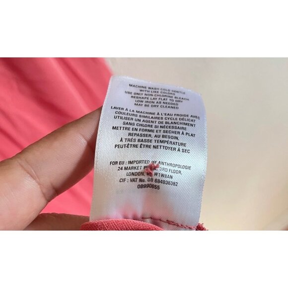 Anthropologie Pink Bell Sleeve Crew Neck Size Medium Dress - Picture 4 of 4